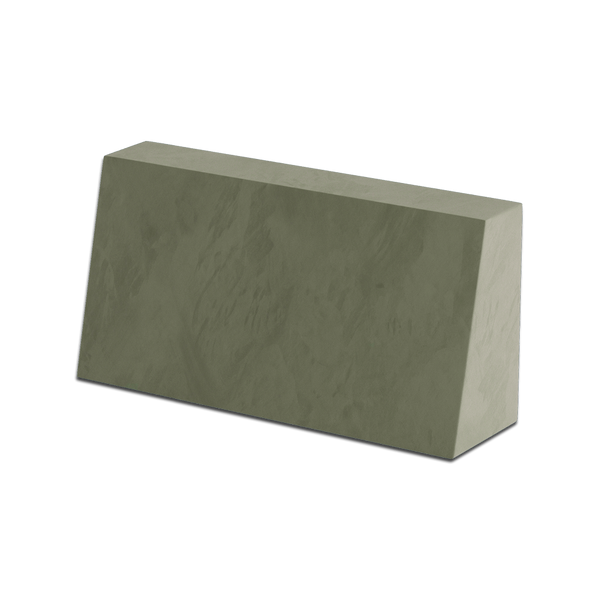 Schuin rugkussen op maat in velours - Chrom - S6012..