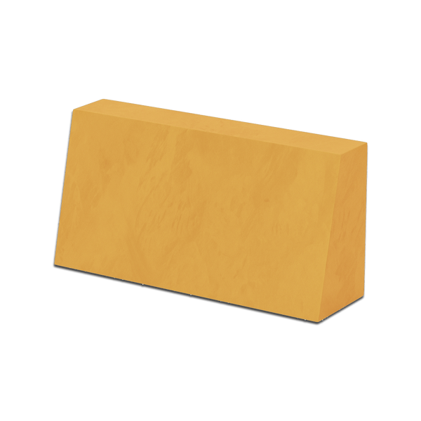 Schuin rugkussen op maat in velours - Honey - S6022..