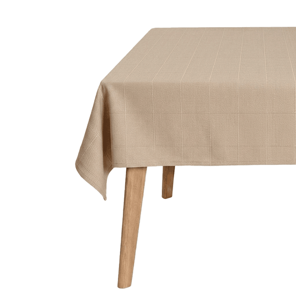 Katoenen tafelkleed. - Creme - D1011.