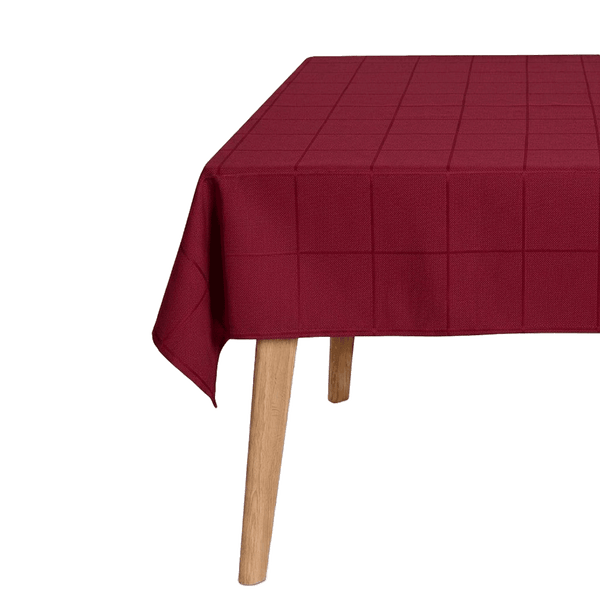 Katoenen tafelkleed. - Bordeaux - D1012.