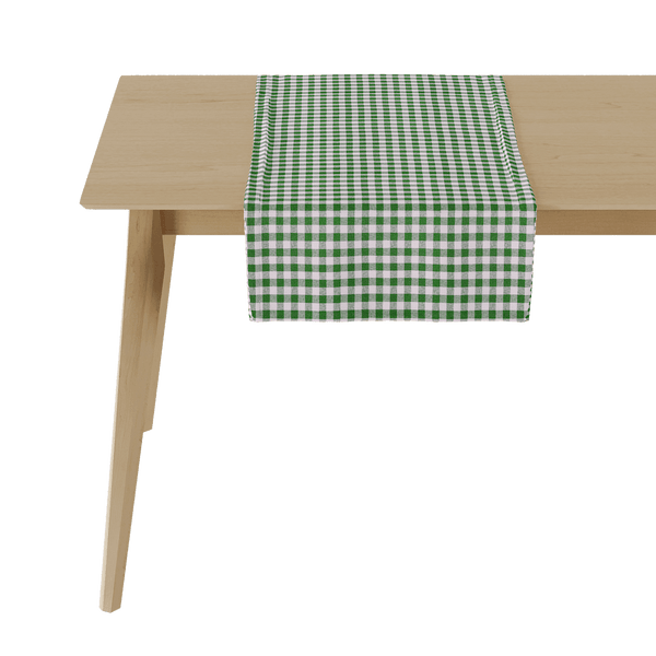 Geruit Tafellopers - Green check - D1020-
