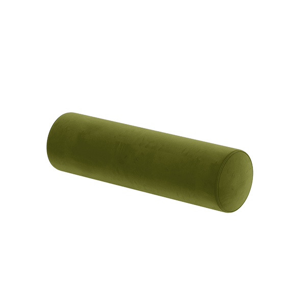Cilinderkussen op maat in velours - Olive - S6020,