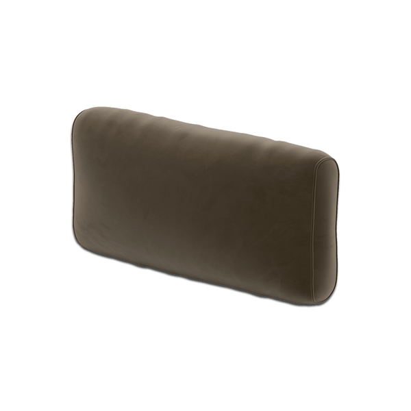 Zacht rugkussen op maat in velours - Deep gray. - S6013