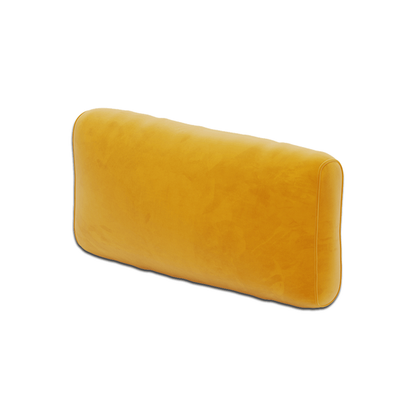 Zacht rugkussen op maat in velours - Honey. - S6022
