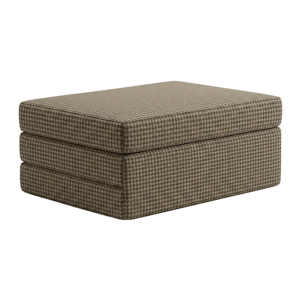 Vouwmatras op maat in gedessineerde wol - Iced Coffee - S7102