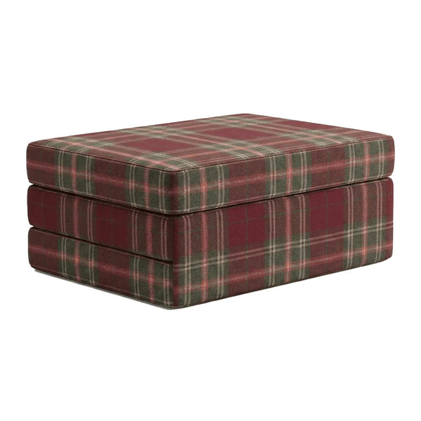 Vouwmatras op maat in gedessineerde wol - Cranberry - S7206