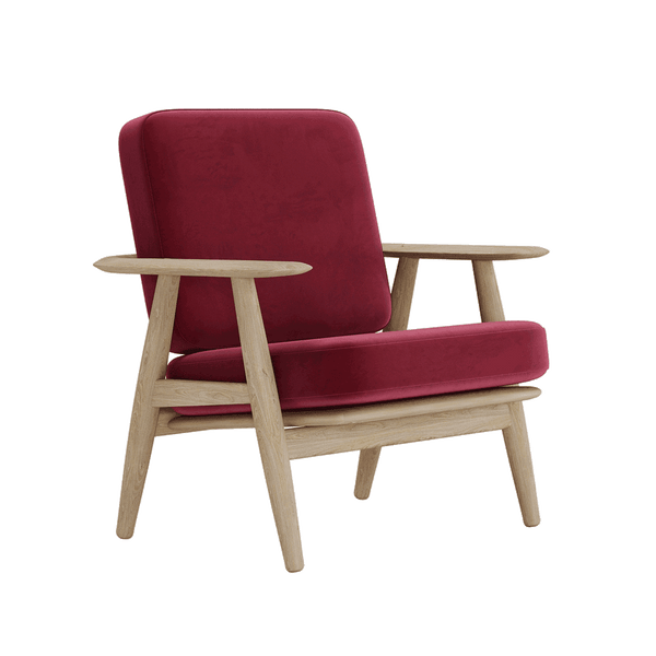 Kussen GE290` - Velour - Vino - S6008.