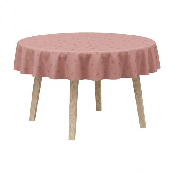 Rond tafelkleed - Damast. - Grimpy pink - D1051'
