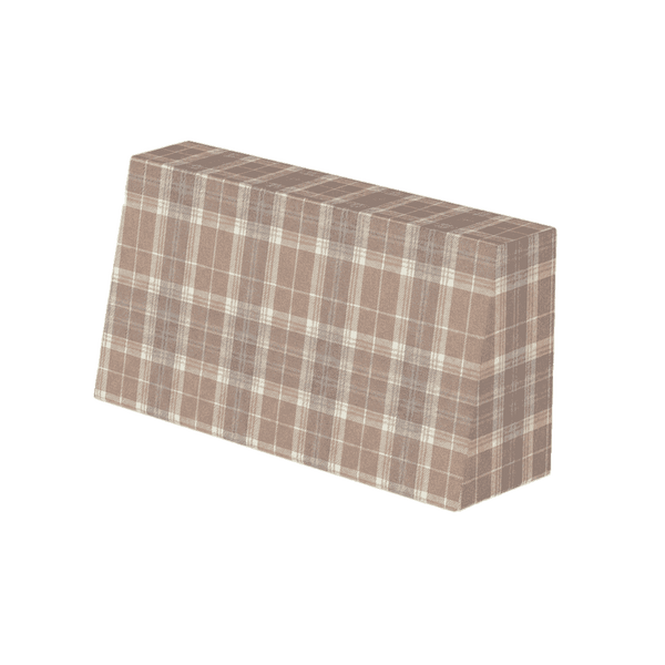 Schuin rugkussen op maat in gedessineerde wol - Oak Bark - S7200.
