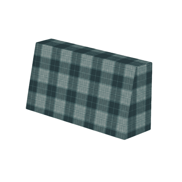 Schuin rugkussen op maat in gedessineerde wol - Midnight Navy - S7209.
